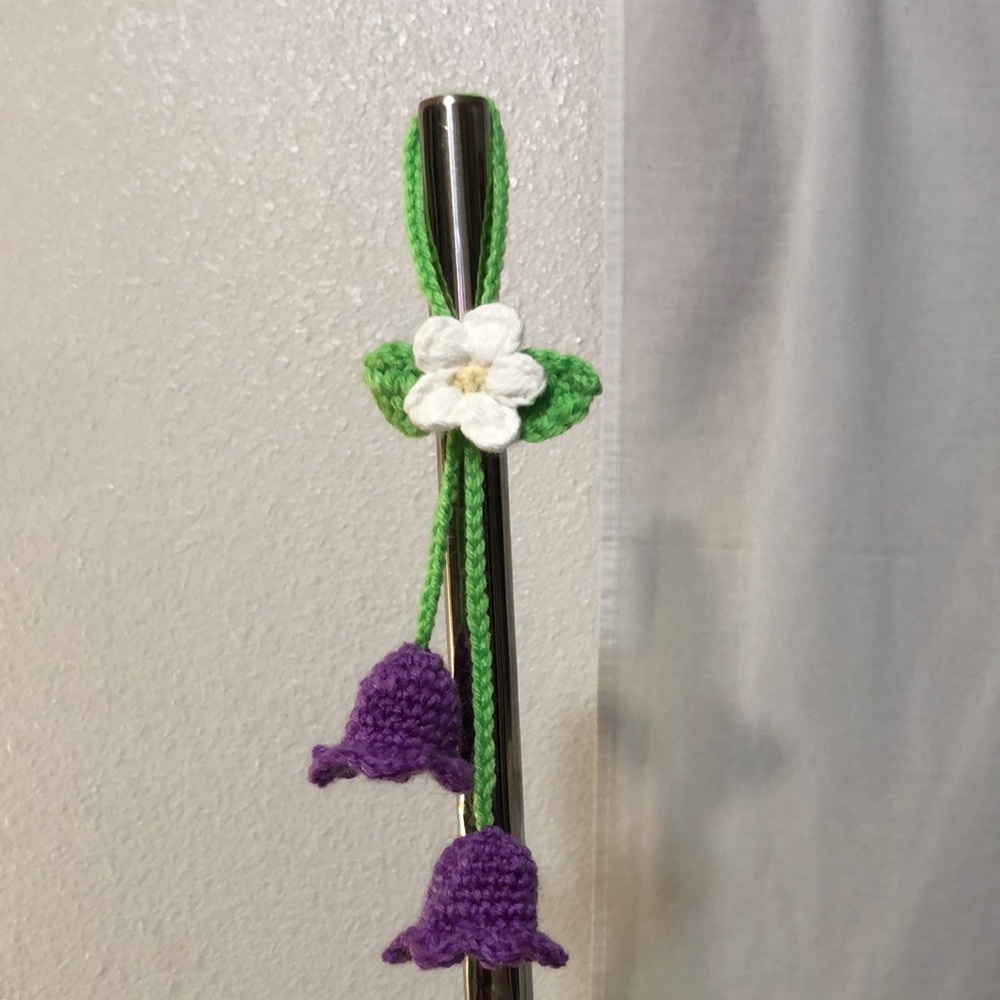Adjustable hanging bell flowers handmade crochet